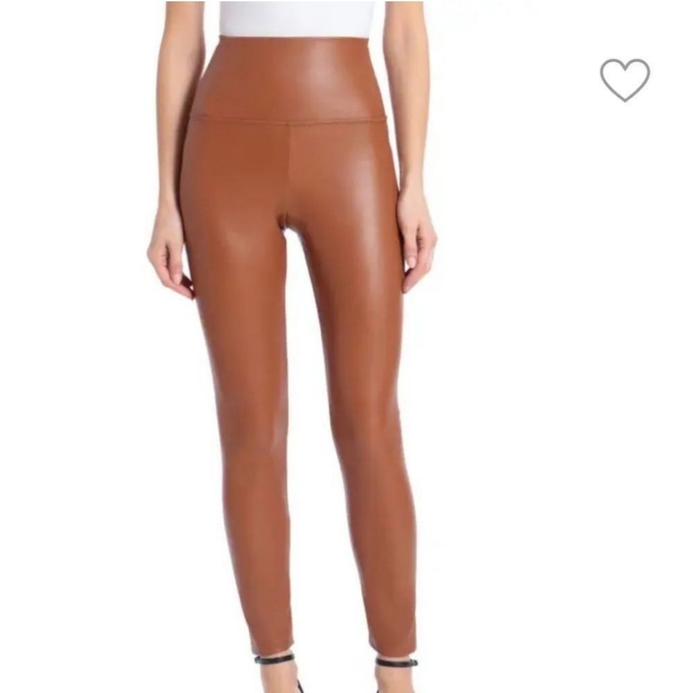 Bagatelle Collection Women's Brown Faux Leather Liquid Leggings Size XS